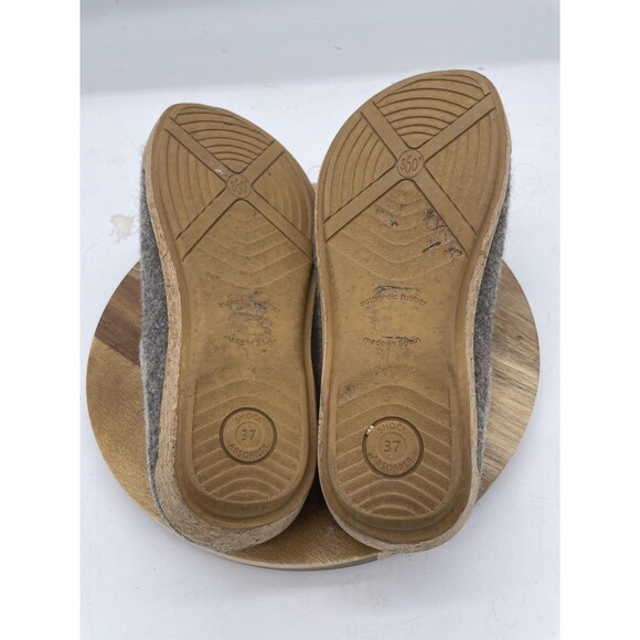 Taos Woolery Clogs Womens 6 Gray Wool Slippers Comfort Cork Slip On Casual - Picture 8 of 11